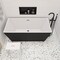 Alfi Brand Black, Sgl Lever Floor Mntd Tub Filler Mixer w Hand Held Shower Head AB2534-BM - alternate 6